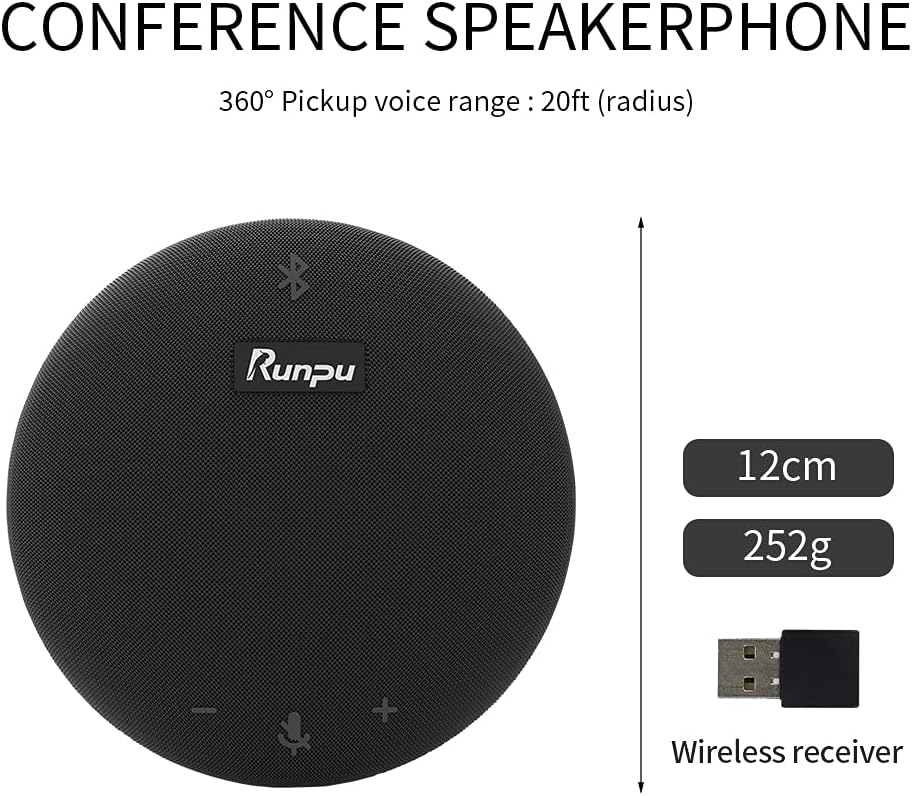 Runpu Video Conference System Bundle with Wireless Speaker and HD Camera E32644