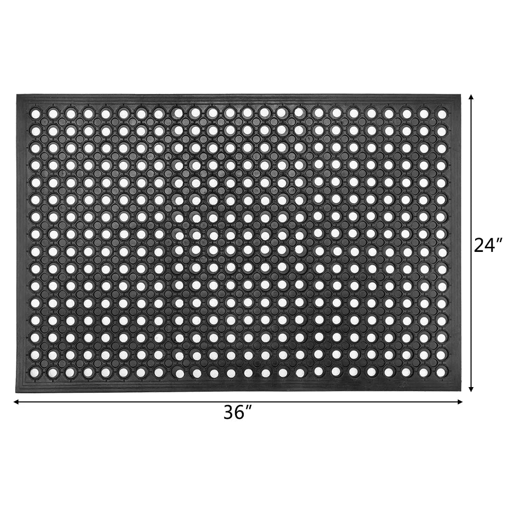 Ktaxon Rubber Floor Mat with Holes, 60" x 36" Anti-Fatigue Non-Slip F567