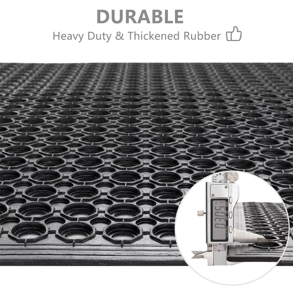 Ktaxon Rubber Floor Mat with Holes, 60" x 36" Anti-Fatigue Non-Slip F567