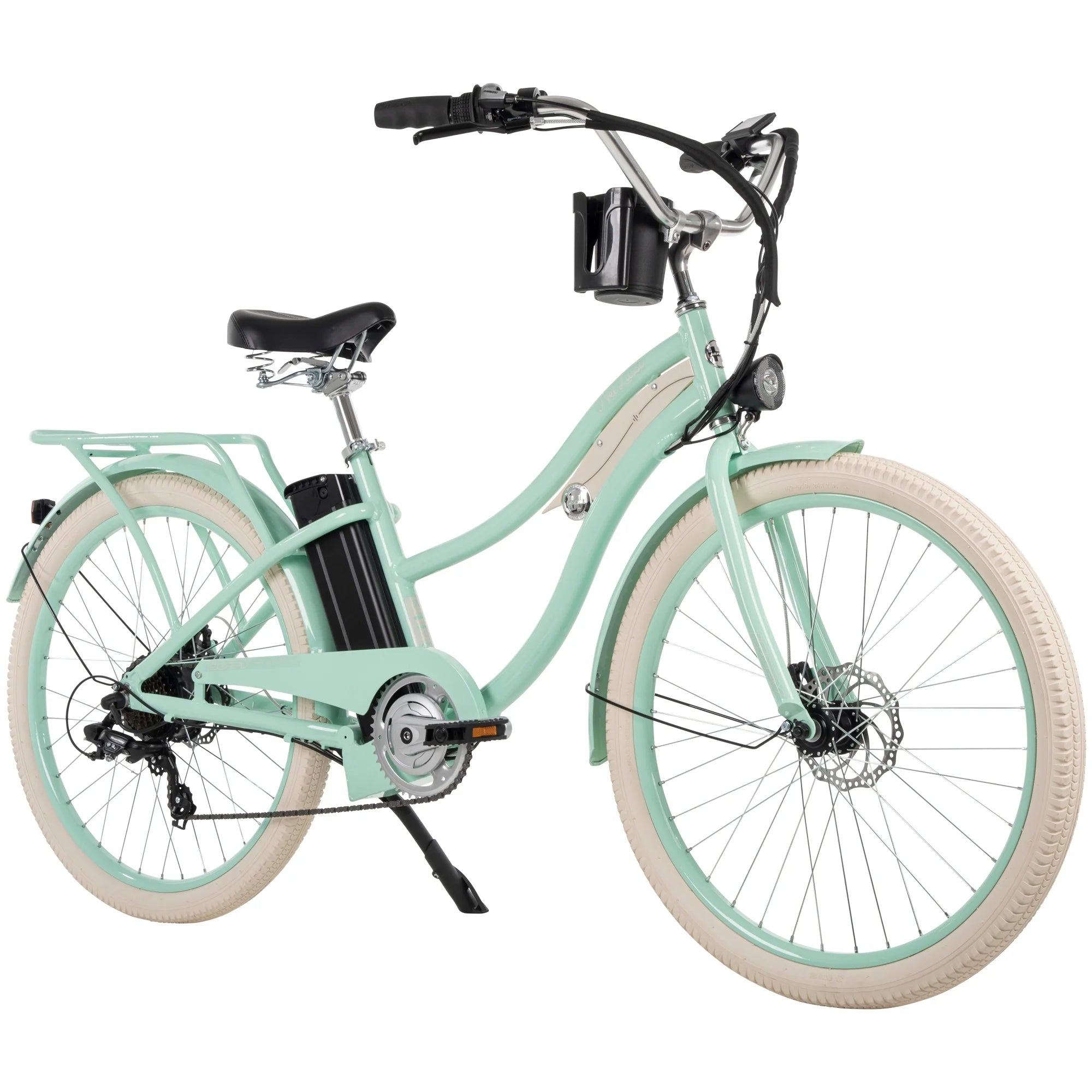 Huffy Nel Lusso 26-in 7-Spd Electric Cruiser Bike, Mint Green T5257