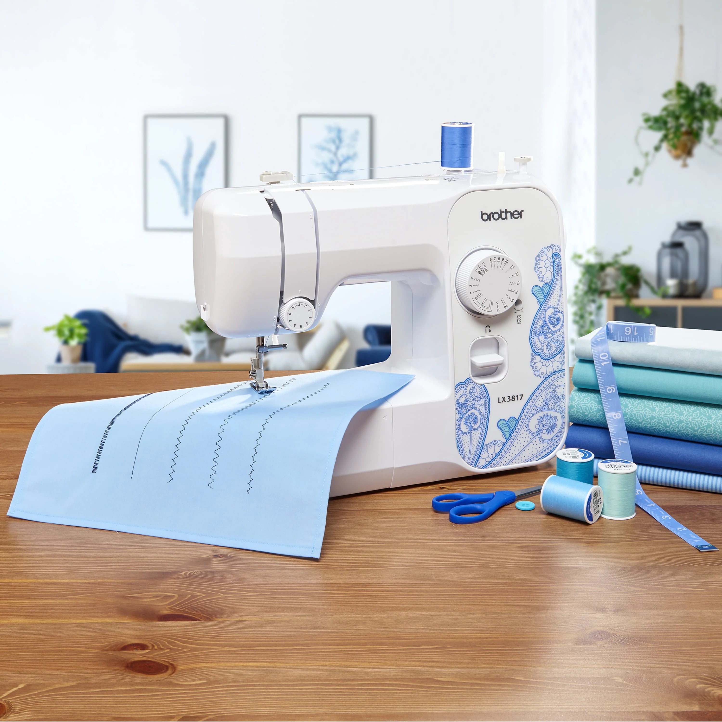 Brother LX3817 17-Stitch Portable Sewing Machine, White F765