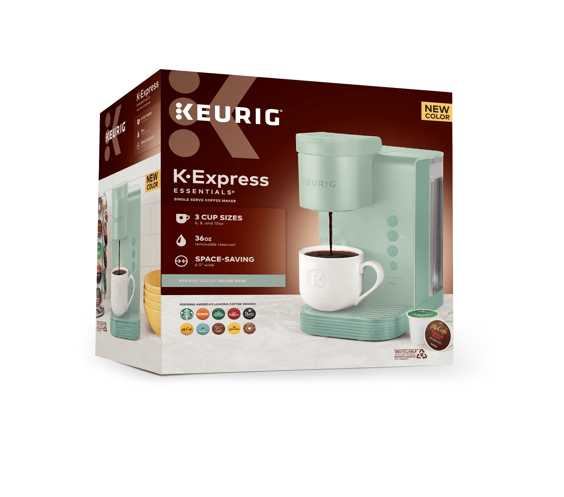 Keurig K-Express Essentials Single Serve K-Cup Pod Coffee Maker, Black L838940