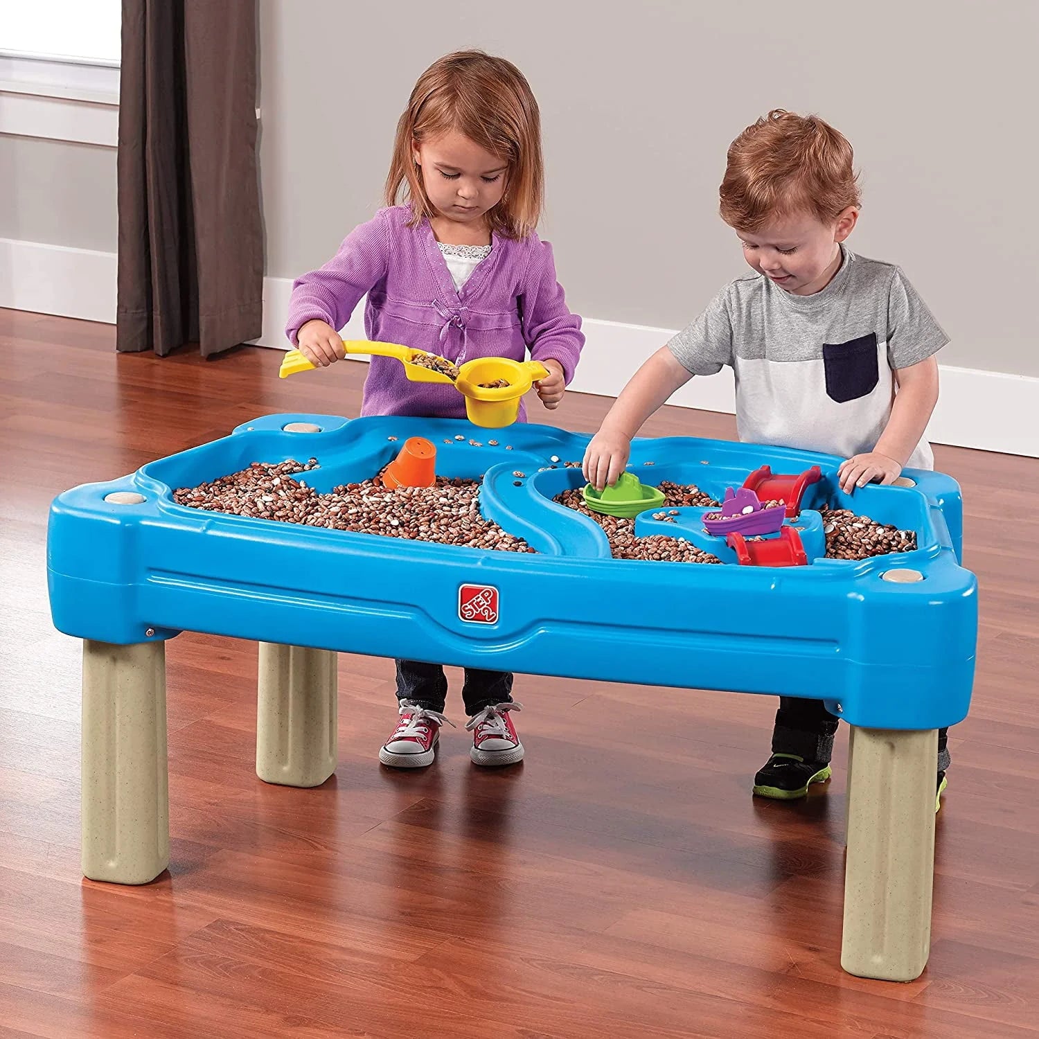 Step2 Cascading Cove Sandbox and Water Table with Cover and Umbrella I385