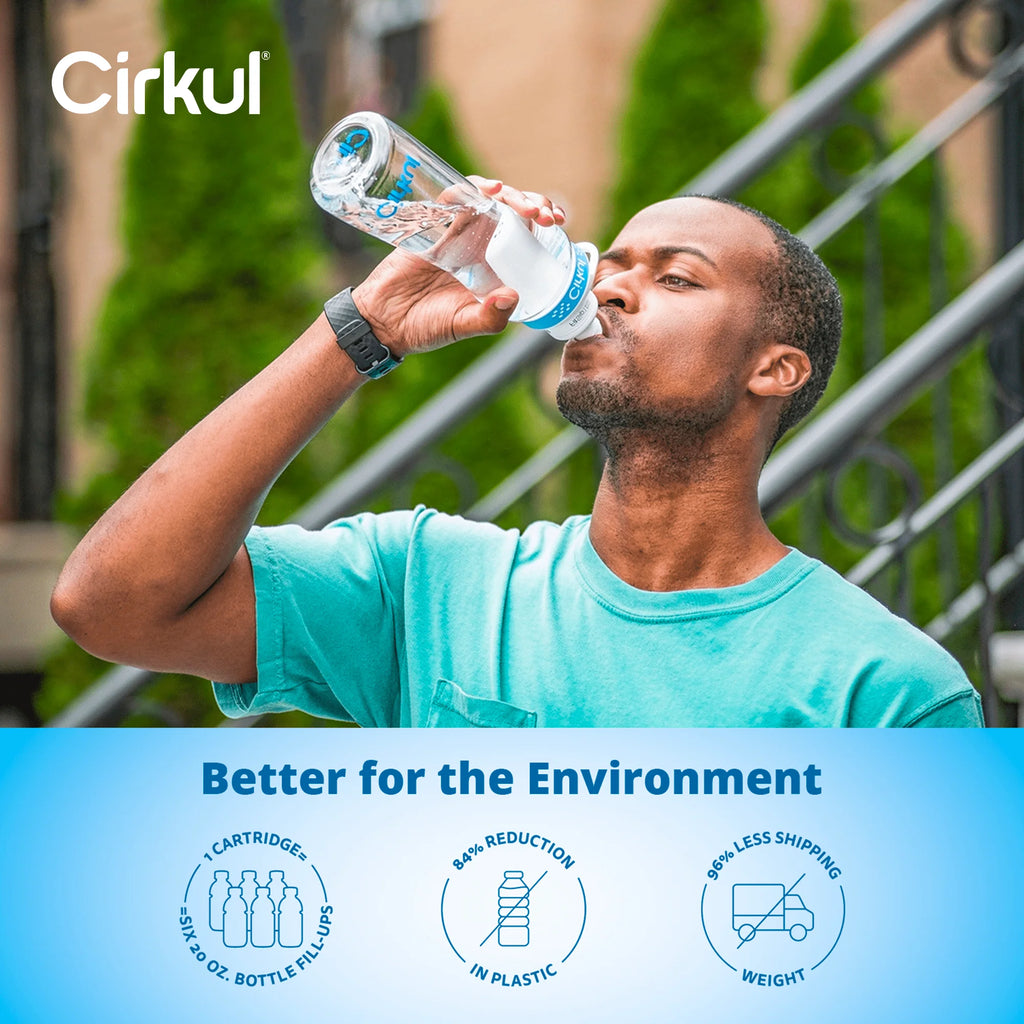 Cirkul 22oz Plastic Water Bottle Starter Kit with 2 Flavor Cartridges Z916327