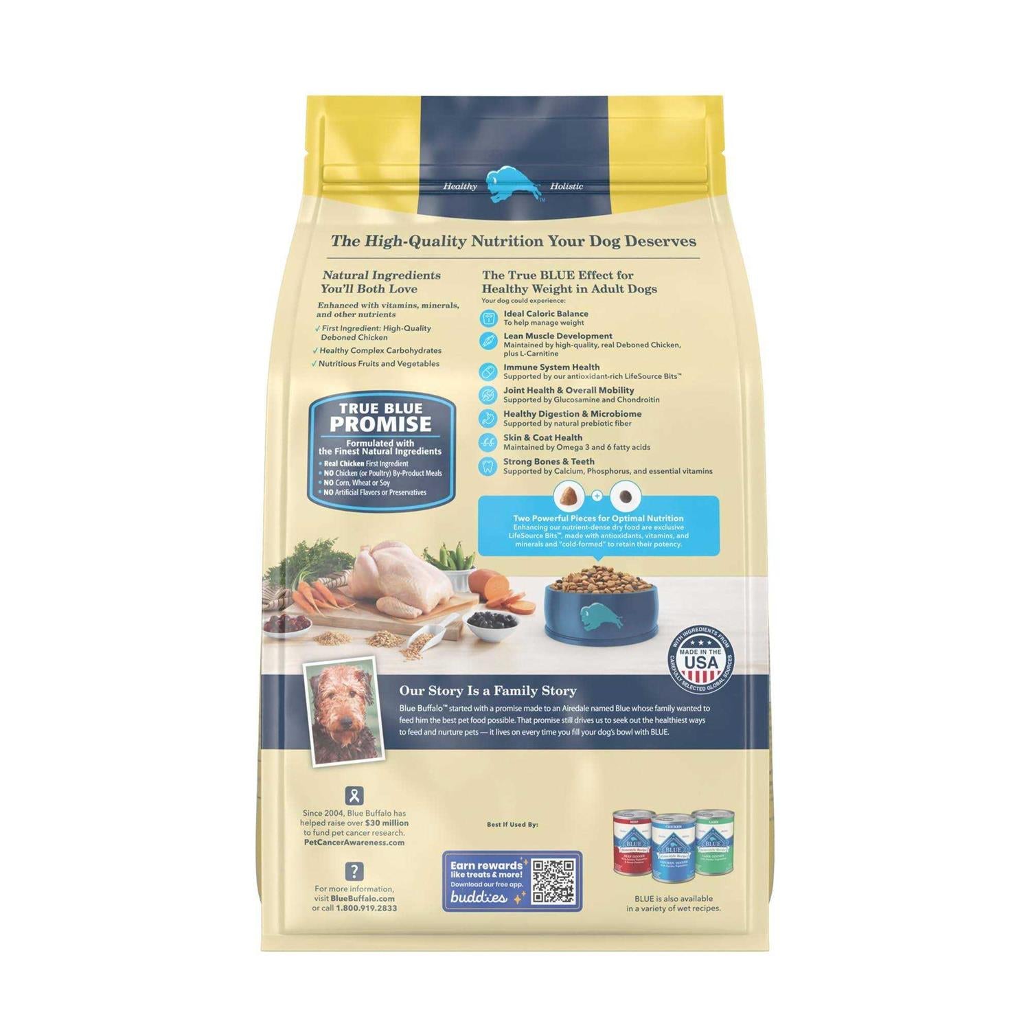Blue Buffalo Life Protection Healthy Weight Adult Dry Dog Food Chicken & Brown Rice A981