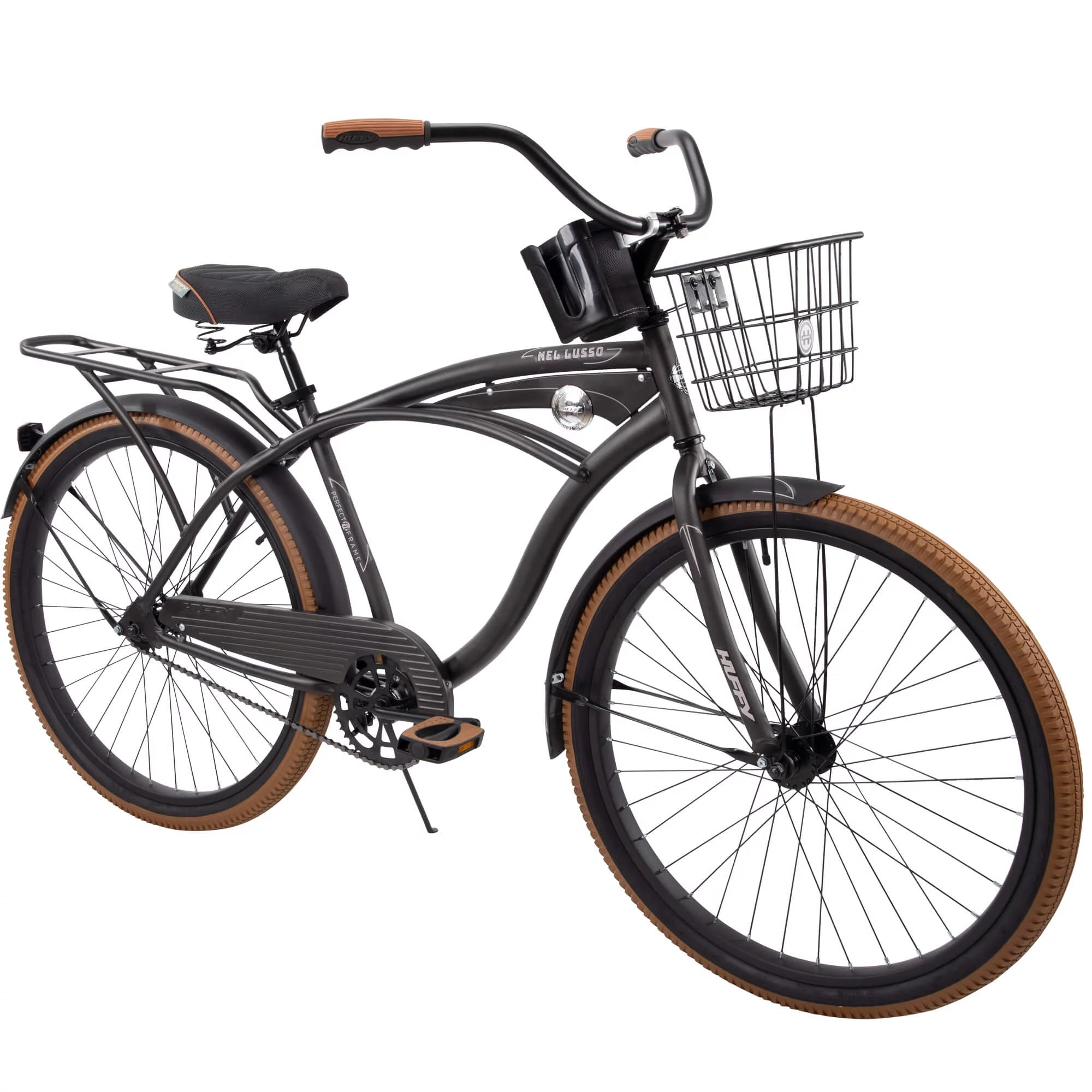 Huffy 26" Nel Lusso Men's Single-Speed Cruiser Bike, Charcoal H115248
