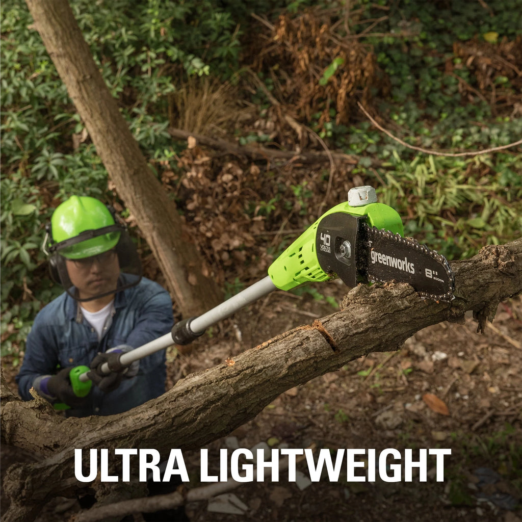 Greenworks 40V 8" Cordless Pole Saw with Battery and Charger T67663