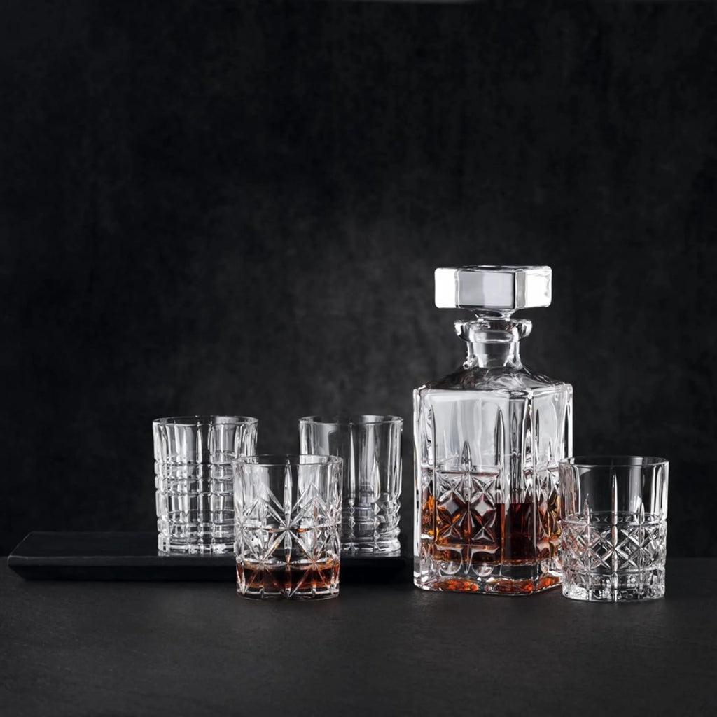 Nachtmann Highland 5-Piece Decanter and Whiskey Glass Set E537