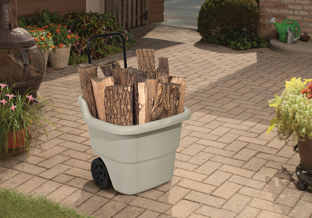 Suncast 15 Gallon Resin Rolling Lawn and Utility Cart A441882