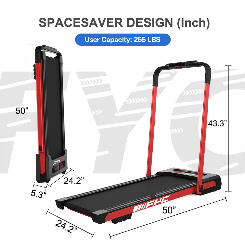 Folding Treadmill with Incline 2.5HP for Home, Bluetooth & Heart Rate Sensor U3414