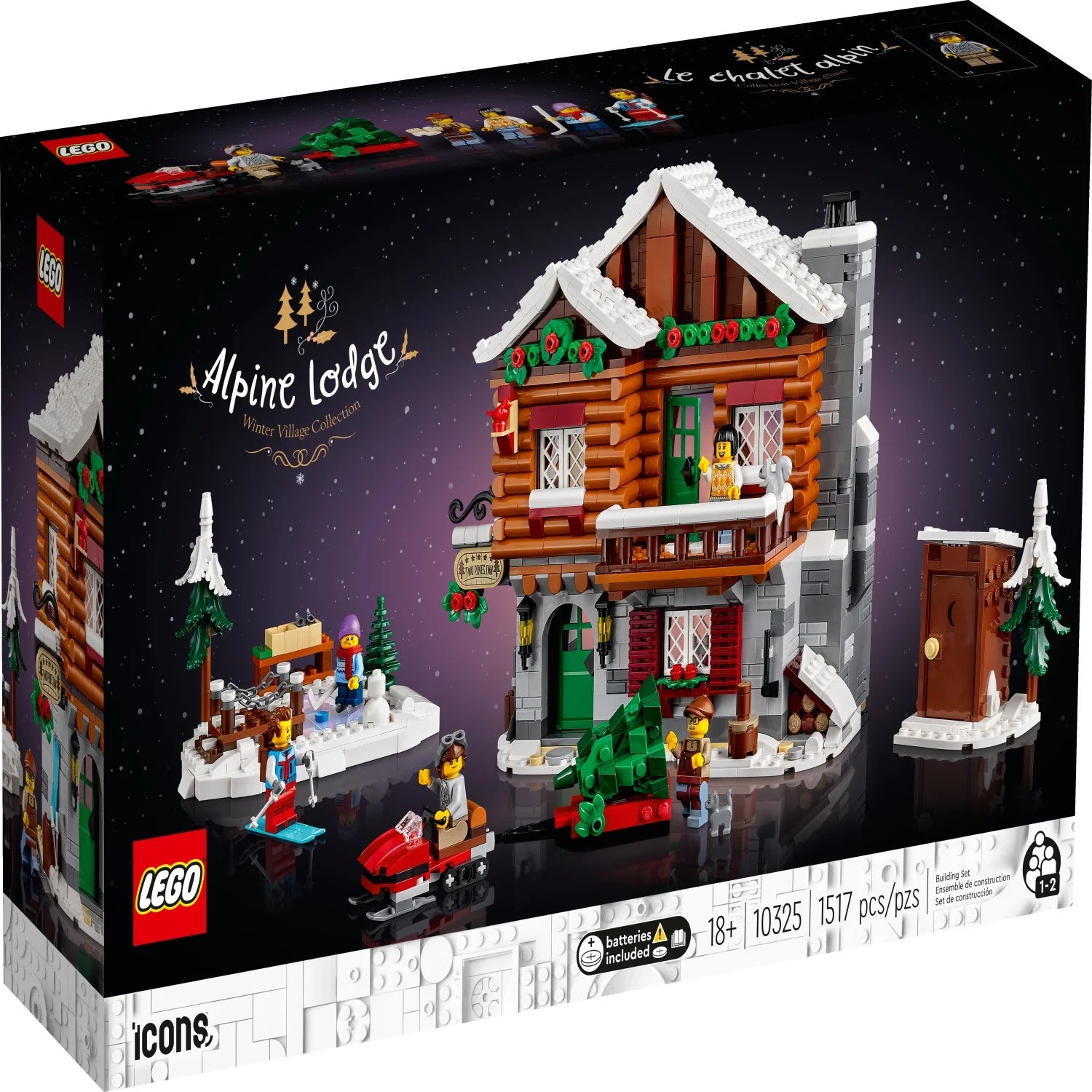 LEGO Icons Alpine Lodge Building Kit, Gift for Adventurers and Outdoor Lovers J544141