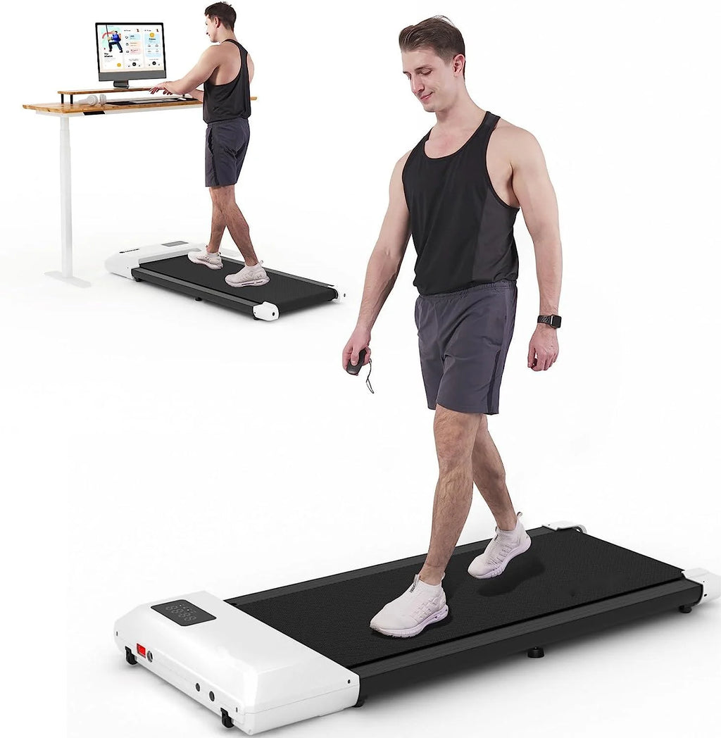 Dpforest Walking Pad with Remote Control, 2 in 1 Under Desk Treadmill for Walking and Jogging,300lbs Capacity with APP & LED Display for fitness.