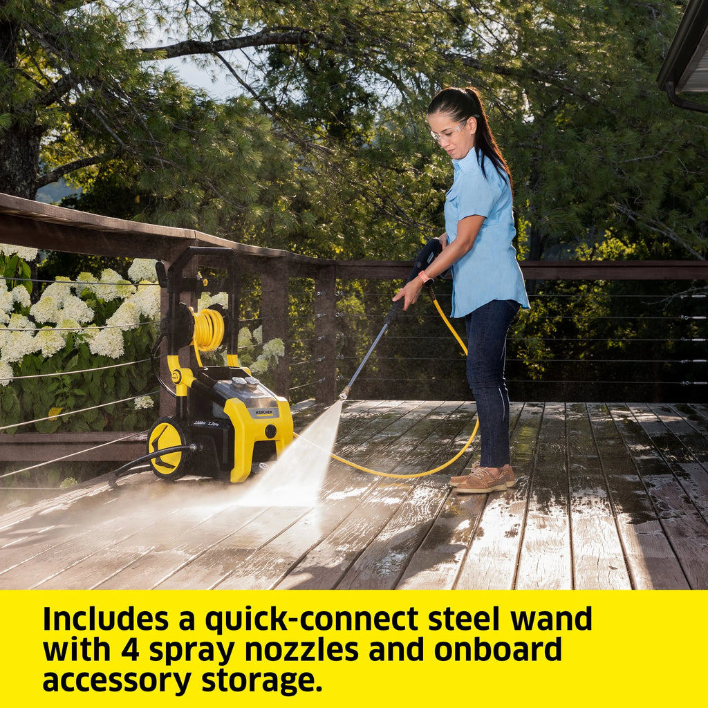 Karcher K1900PS 2375 Max PSI Electric Pressure Washer with 3 Nozzles V84517