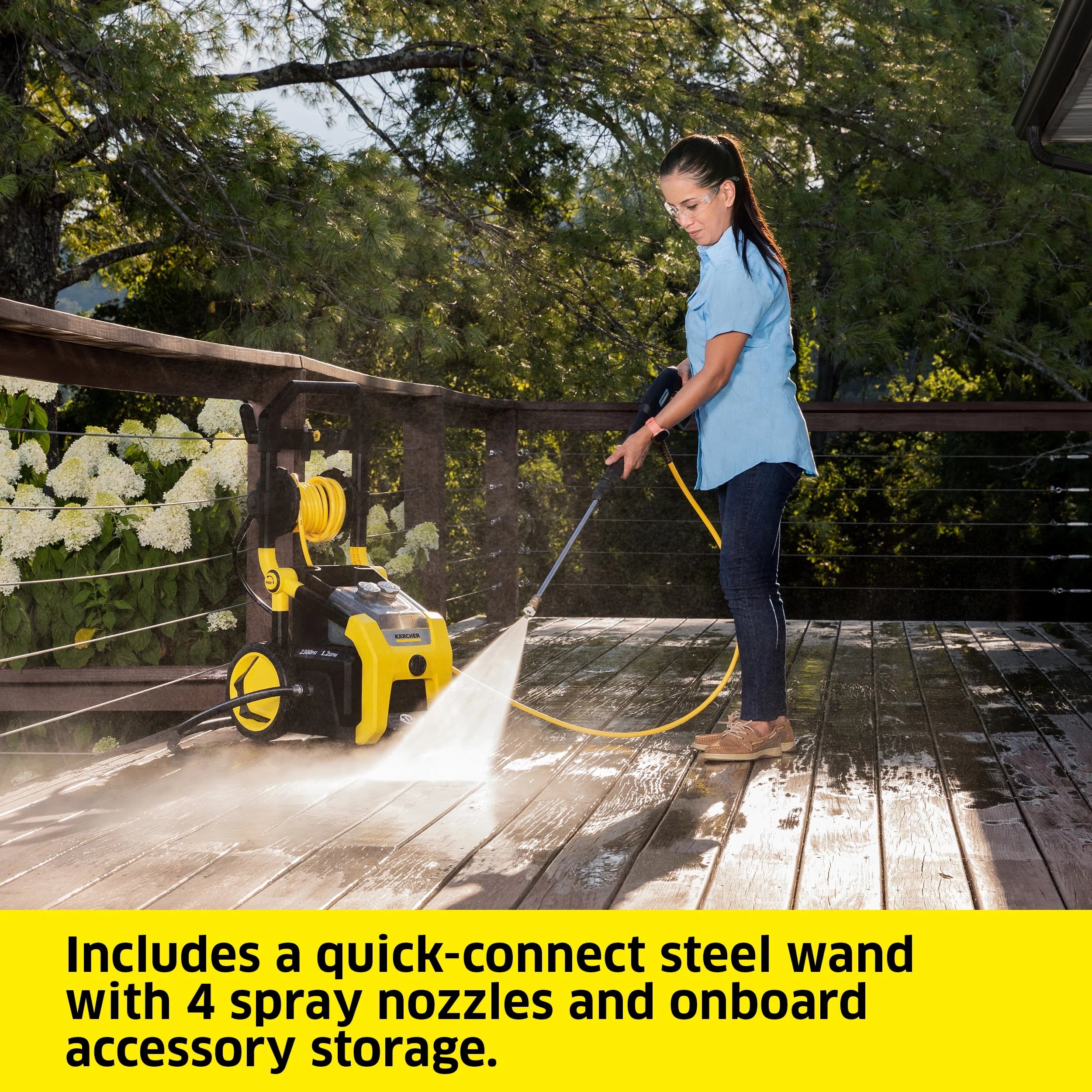 Karcher K1900PS 2375 Max PSI Electric Pressure Washer with 3 Nozzles V84517