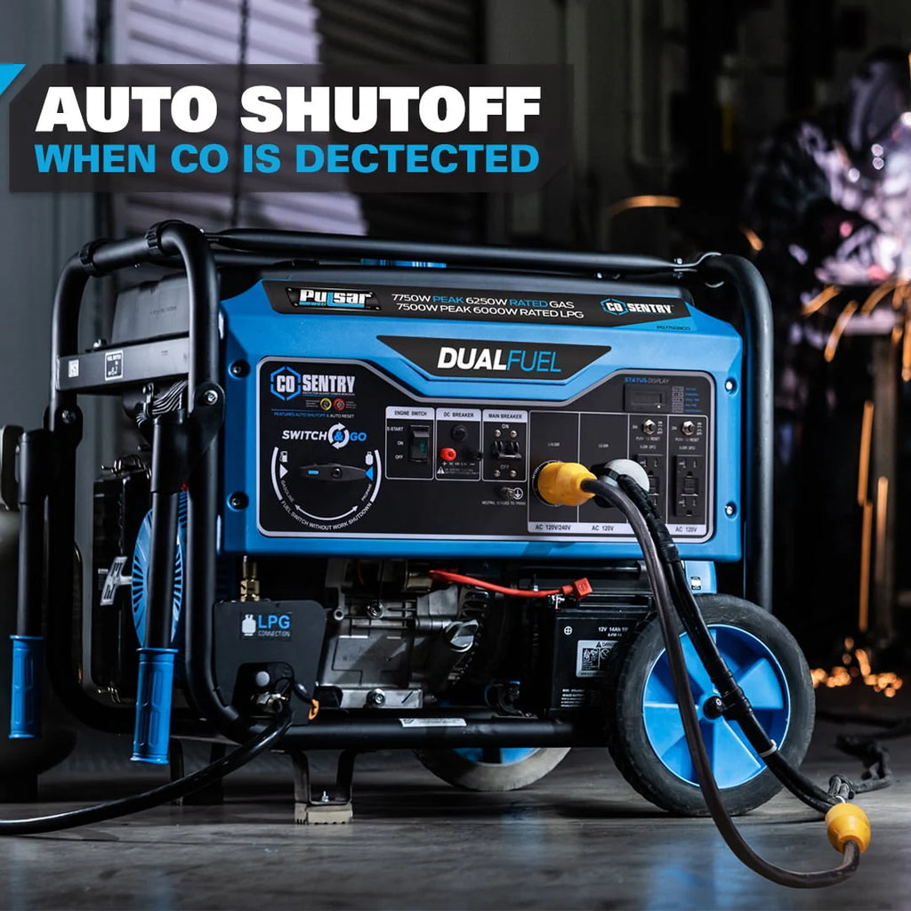 Pulsar 7,750-Watt Dual Fuel Portable Generator with Electric Start X1100