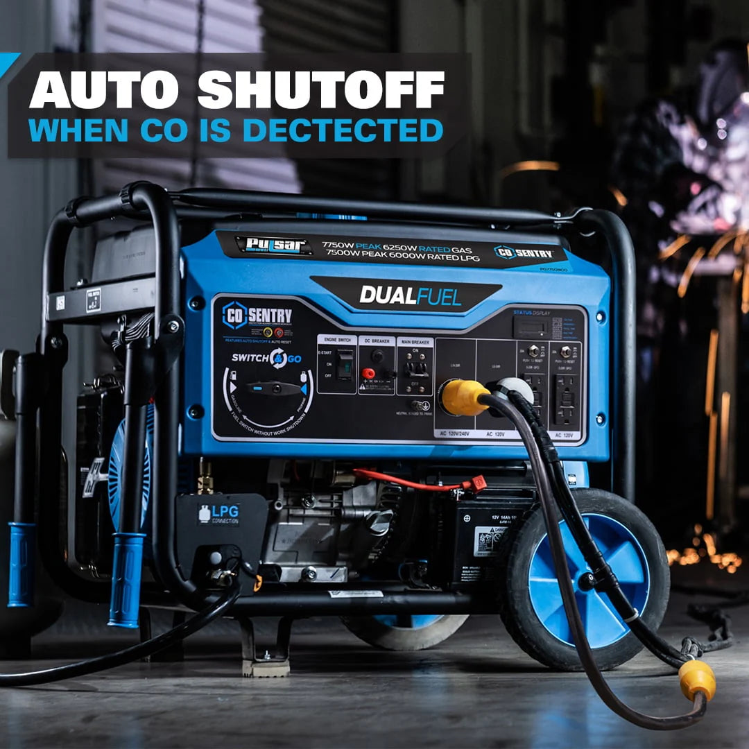 Pulsar 7,750-Watt Dual Fuel Portable Generator with Electric Start X1100