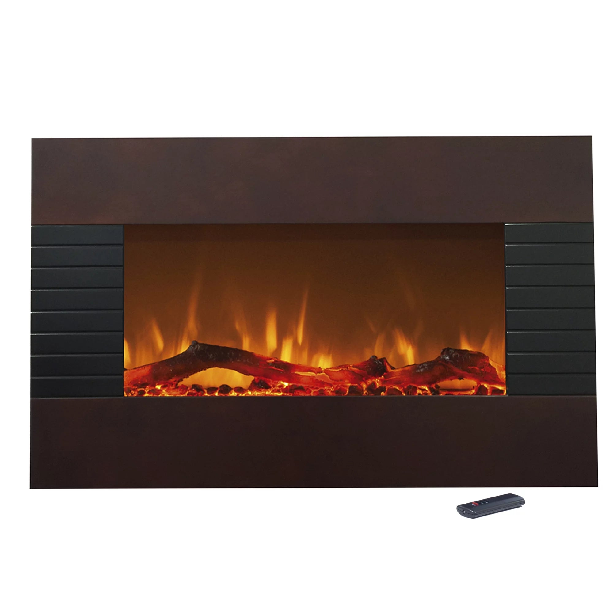 Northwest 36" Mahogany Electric Fireplace with Wall Mount & Floor Stand D68546