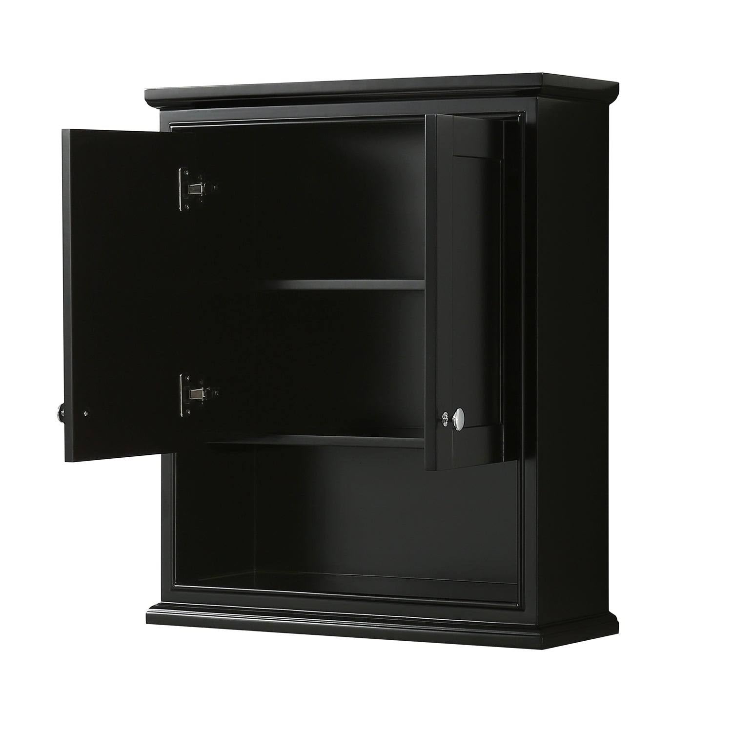 Wyndham Collection Deborah Wall-Mounted Storage Cabinet, Dark Espresso W200