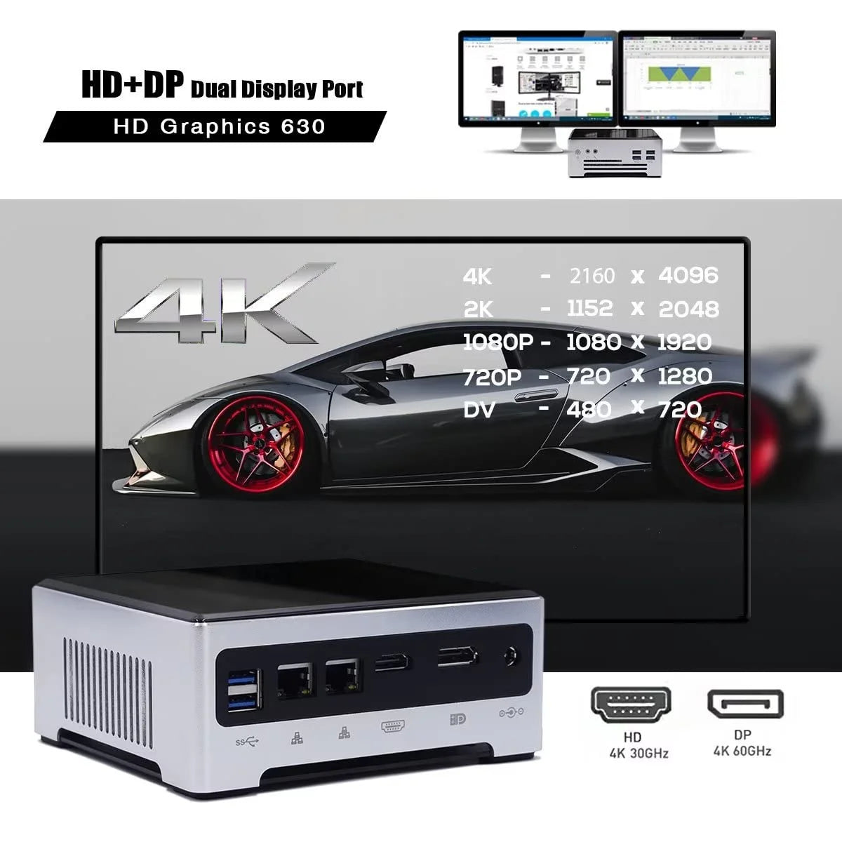 WEIDIAN NUC Mini PC DDR4 Octa Core i9 10880H 64GB RAM 1TB SSD Windows 11 Pro C5446