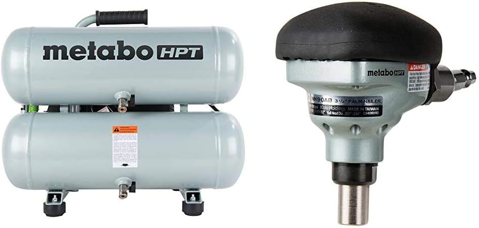 Metabo HPT 4-Gallon Twin Stack Portable Air Compressor S2759