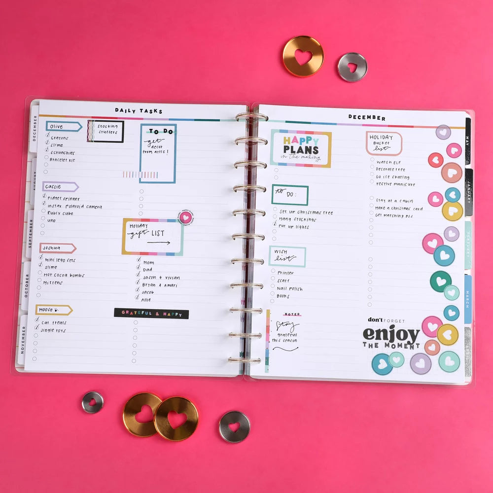 Happy Planner 18-Month Planner July 2023 - Dec 2024, Monthly Layout, 8.5" x 11" Q2830