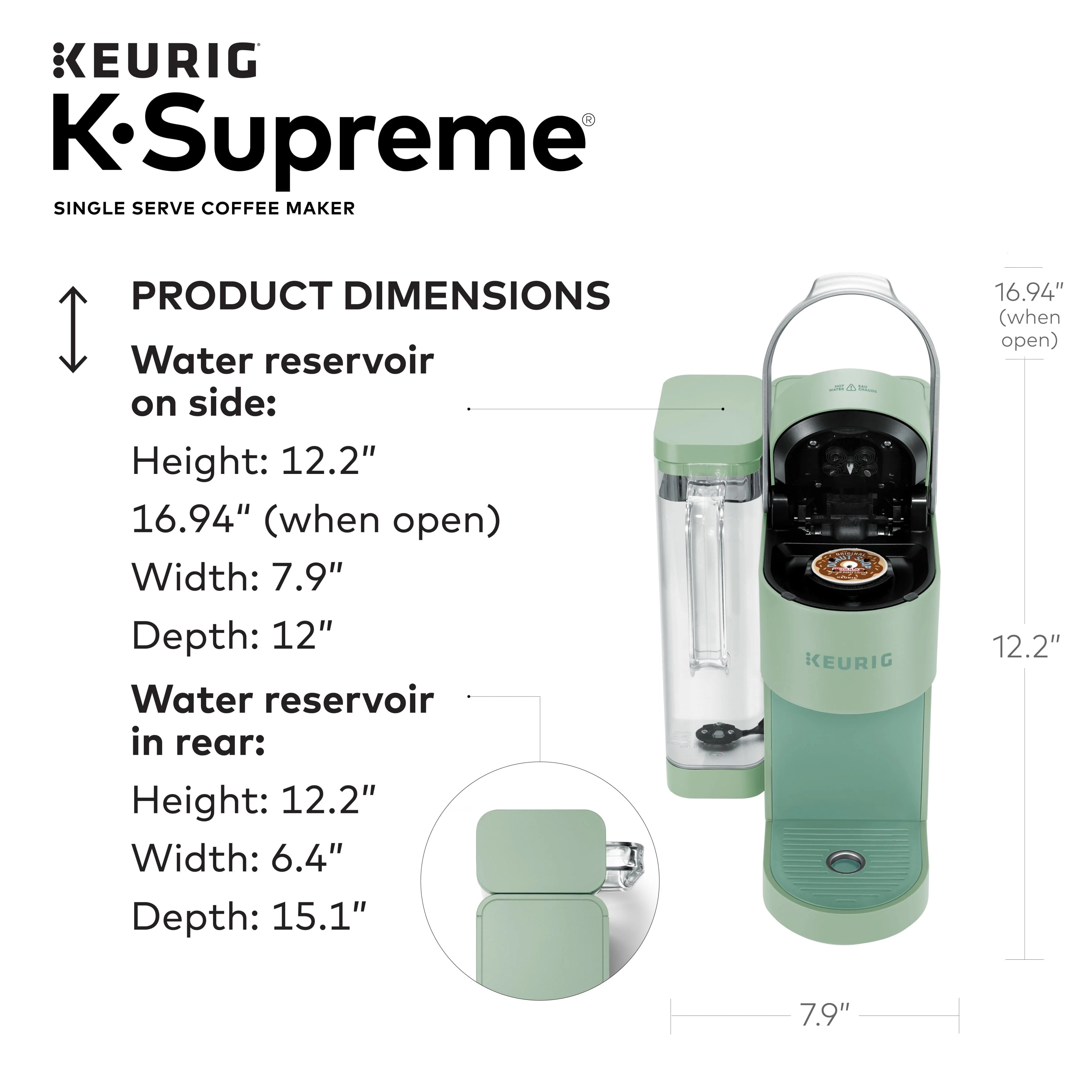 Keurig K-Supreme Single-Serve K-Cup Pod Coffee Maker, Black M388