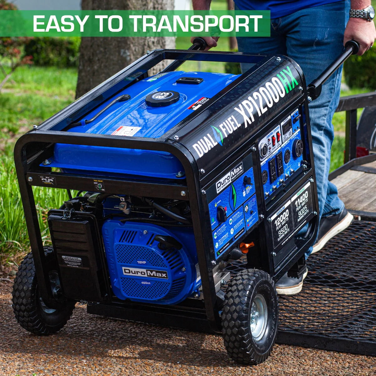 DuroMax-XP12000HX Dual Fuel Portable Generator 12000 Watt E58397