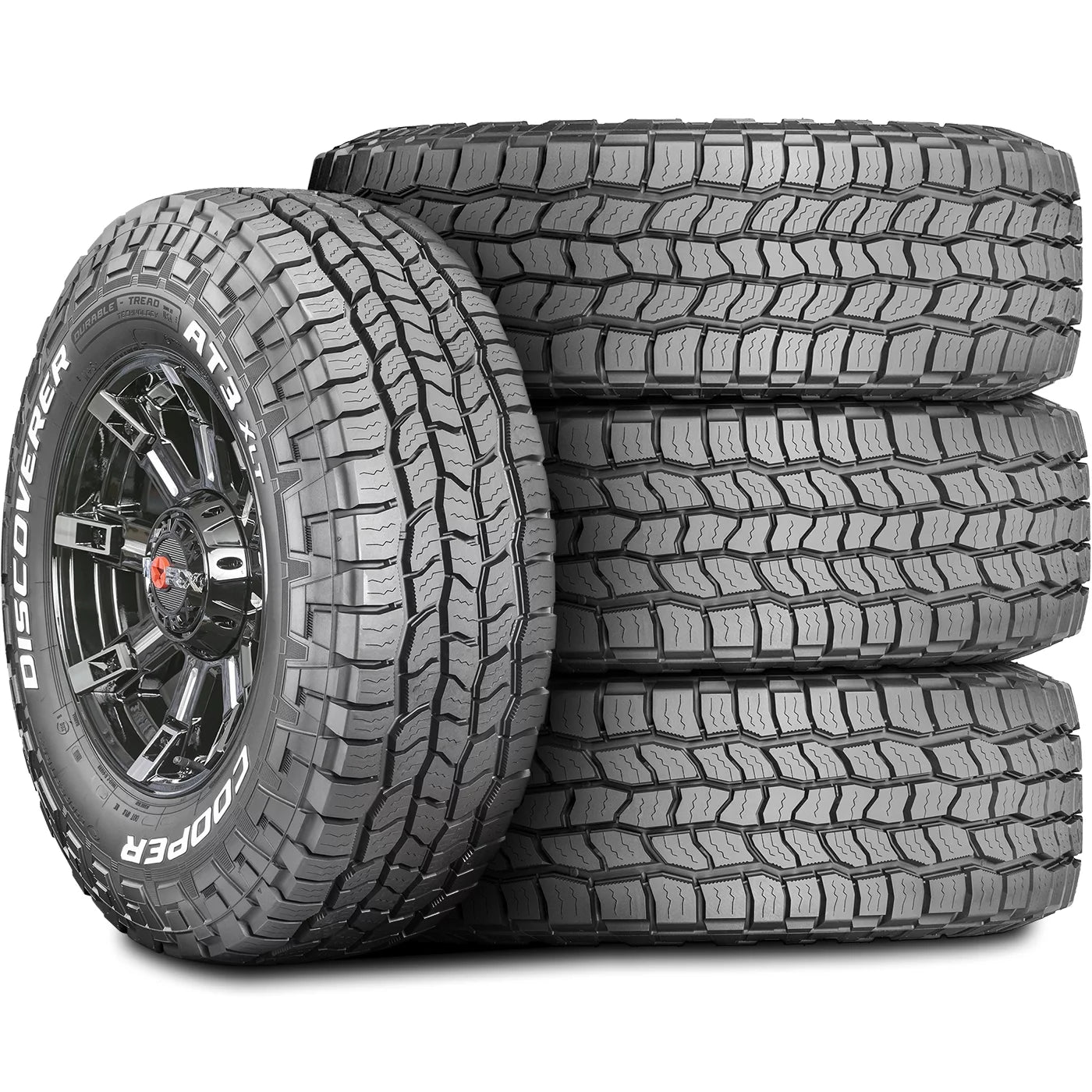 Set of 4 (FOUR) Cooper Discoverer AT3 XLT LT 275/70R18 125/122S E 10 Ply A/T All Terrain Tires