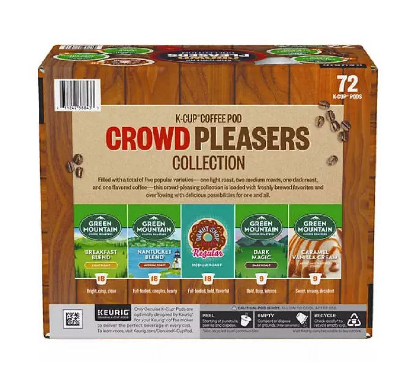 Keurig Crowd Pleasers K-Cup Pod Coffee Variety Pack, 72 Count C228232