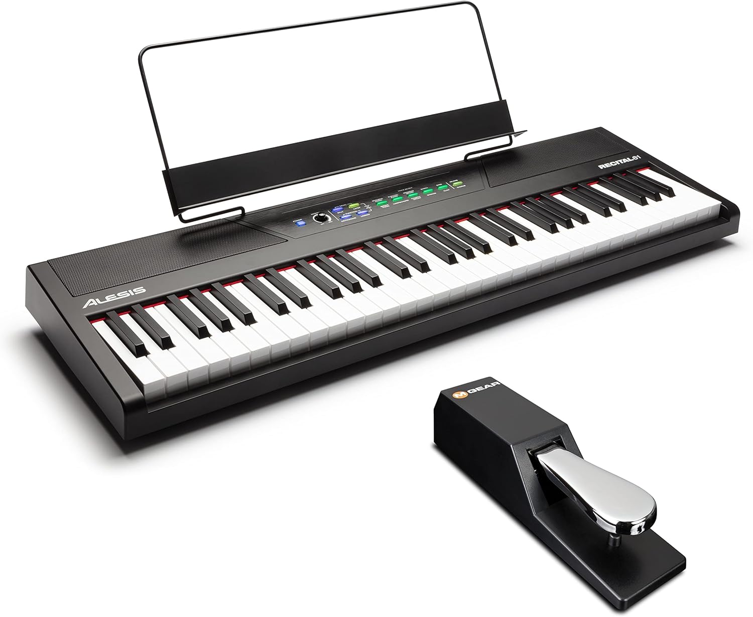 Alesis Recital 61 Digital Piano Keyboard with Semi Weighted Keys T2991