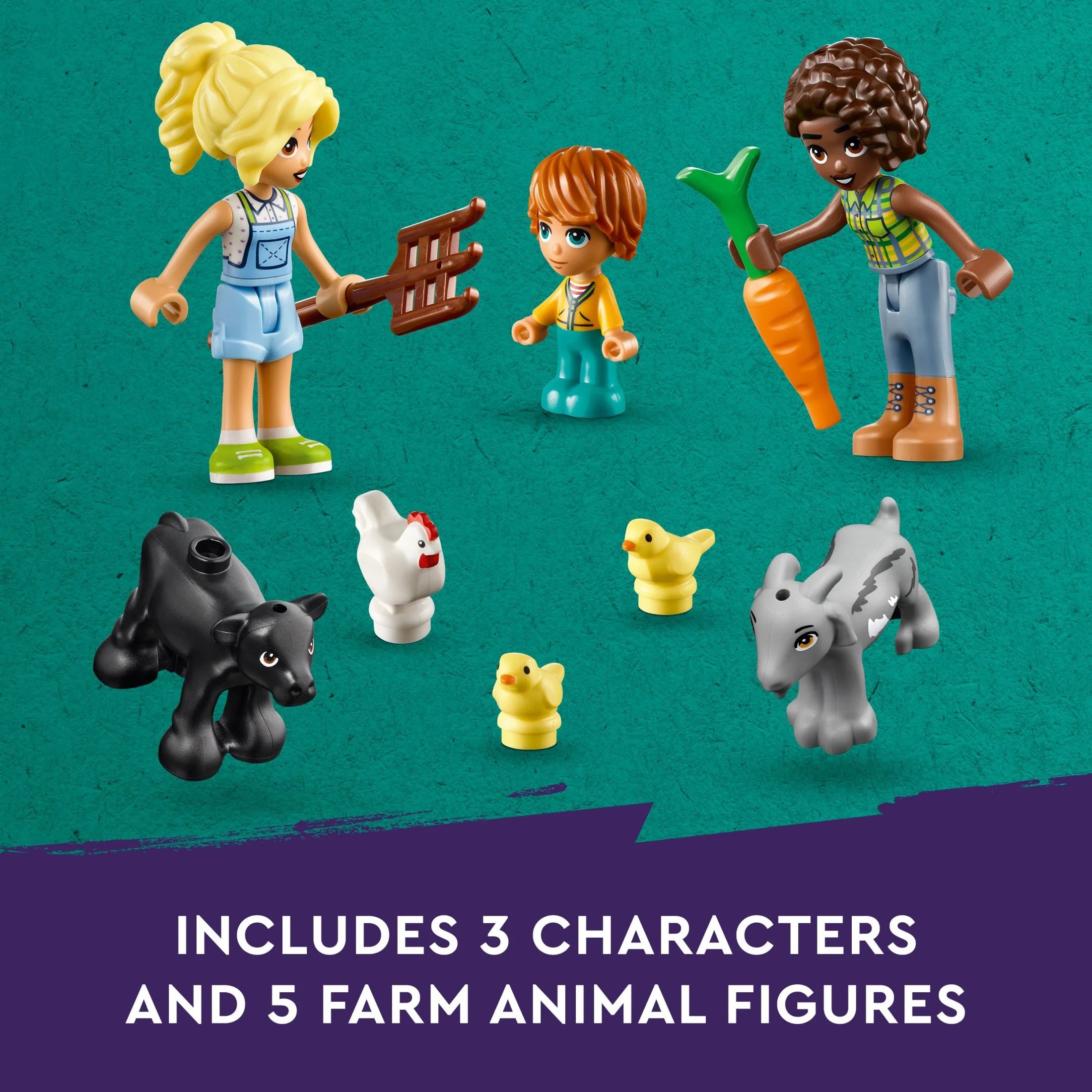 LEGO Friends Farm Animal Sanctuary and Tractor Toy, 3 Mini-Dolls, 5 Animals, Ages 6+ Y945
