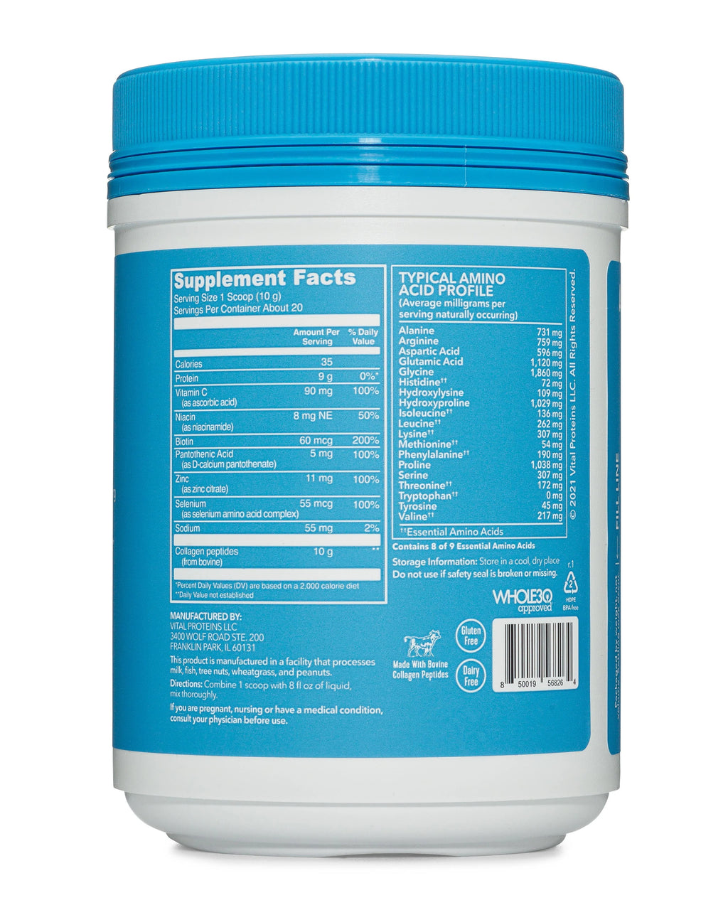 Vital Proteins Collagen Peptides + Beauty Supplement Powder, 7.37 oz L47779