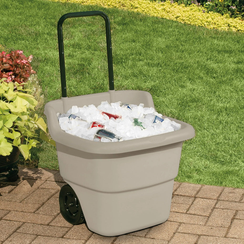 Suncast 15 Gallon Resin Rolling Lawn and Utility Cart A441882