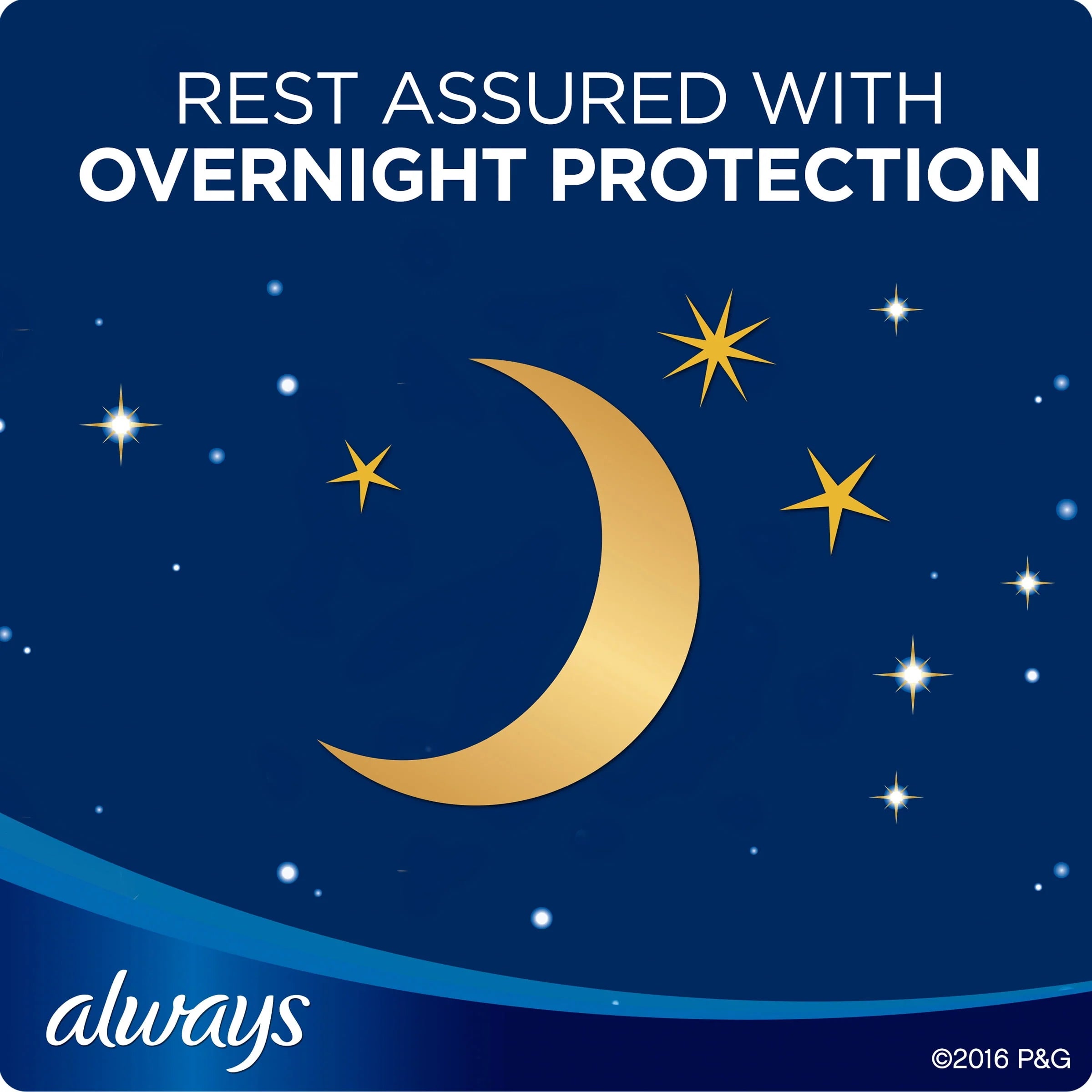 Always Ultra Thin Overnight Pads with Wings Size 4, 36 Count L6469