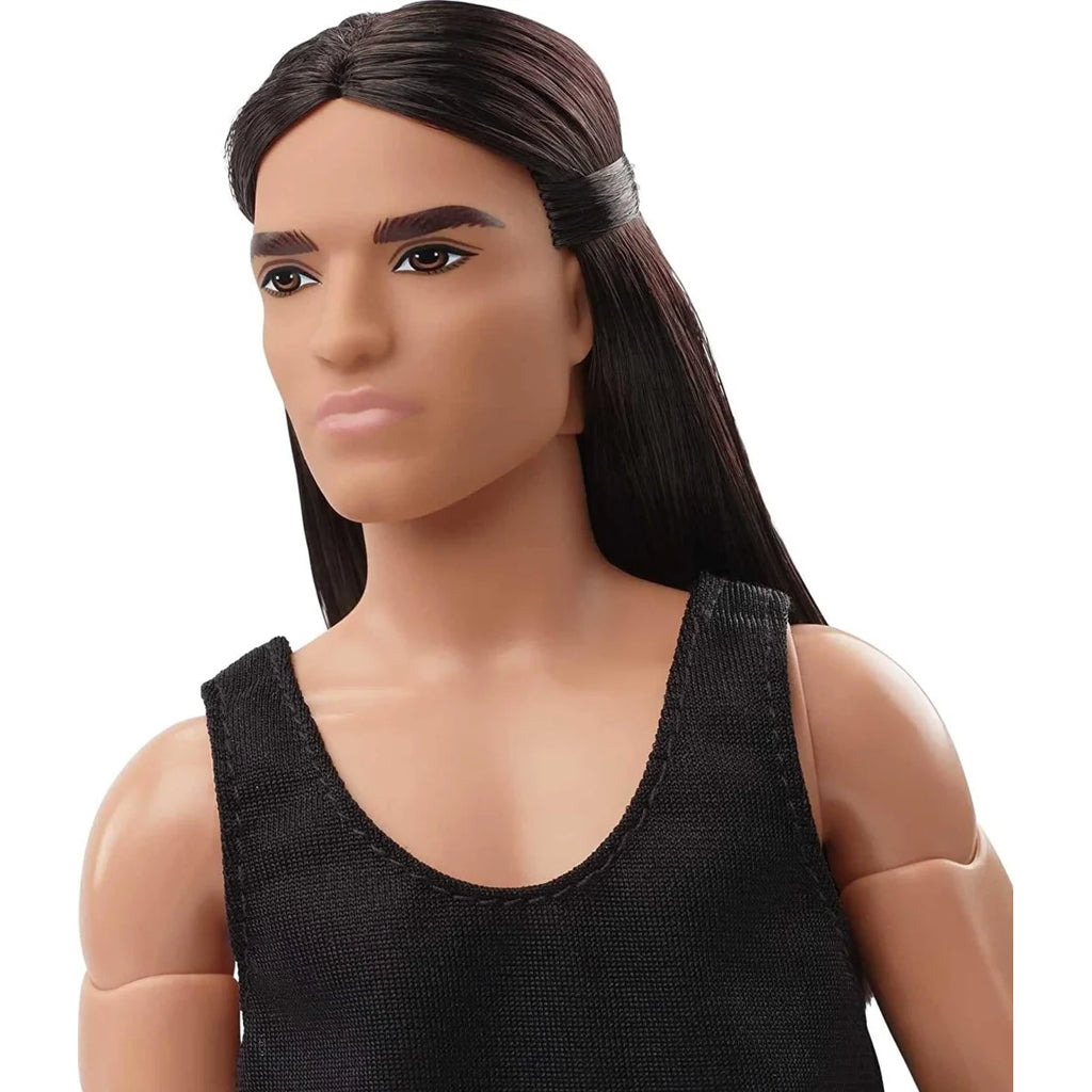 Barbie Looks Collectible Ken Doll with Long Brown Hair T622478