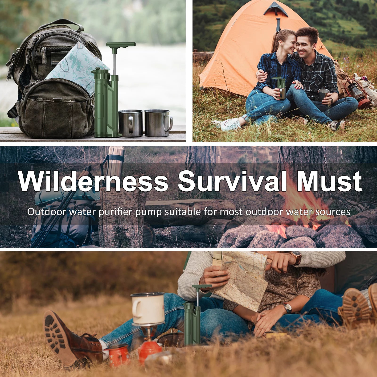 Portable Reverse Osmosis Water Filter Pump for Camping Travel T8671