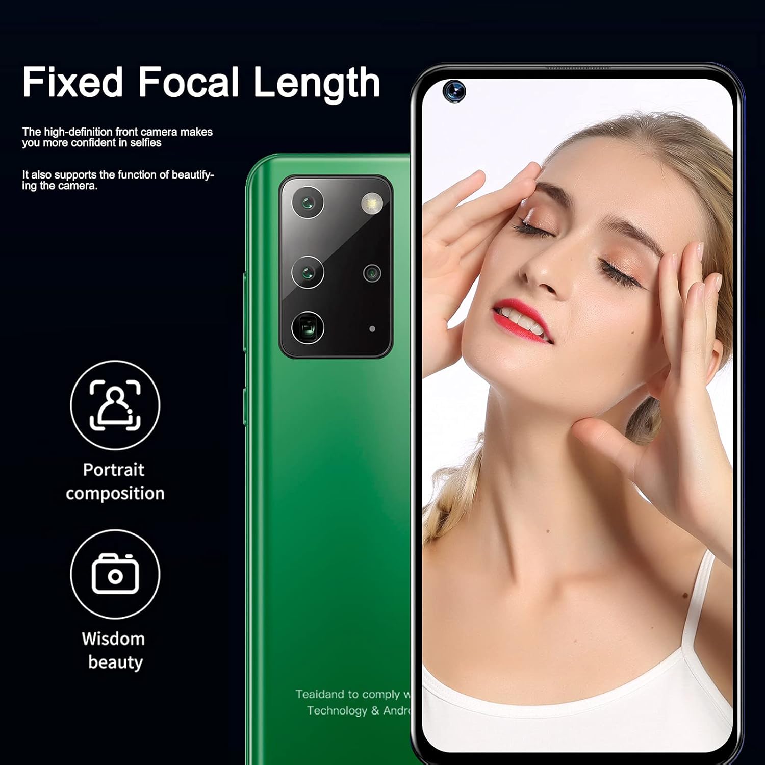 Note23 Pro Unlocked Smartphone 6.82" Full Screen 2+16G Green A891416