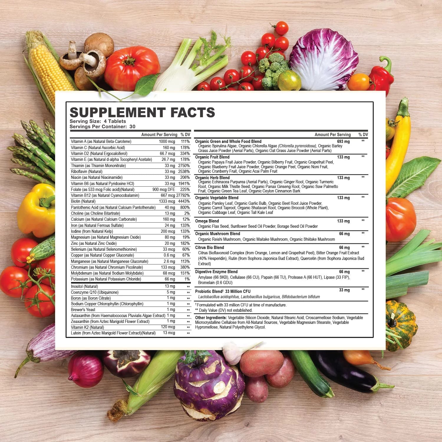 Whole Food Multivitamin for Men - Vegan, 120 Tablets Z318321