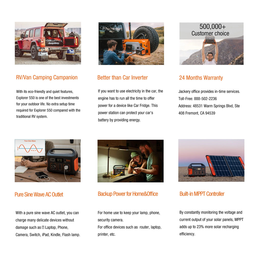 Jackery Explorer 550 Portable Power Station 500W Y615369