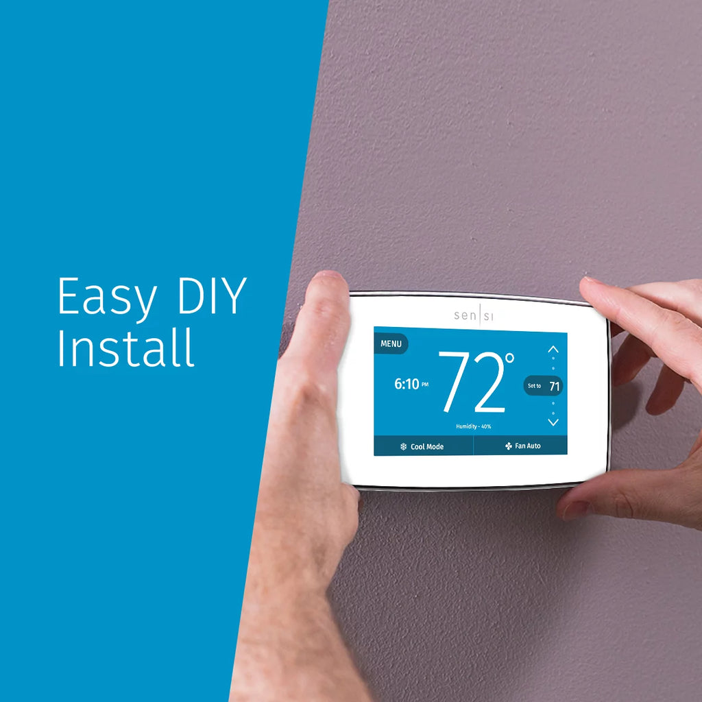 Emerson Sensi Touch Smart Wi-Fi Thermostat, C-Wire Required, Black Y690046