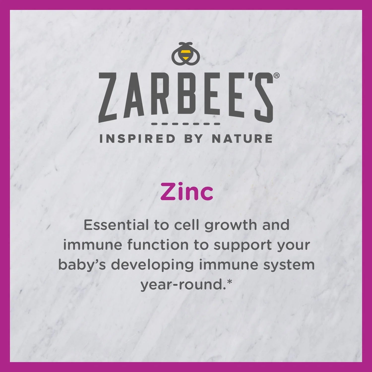 Zarbee's Baby Immune Support with Zinc, Grape, 2oz Z396006