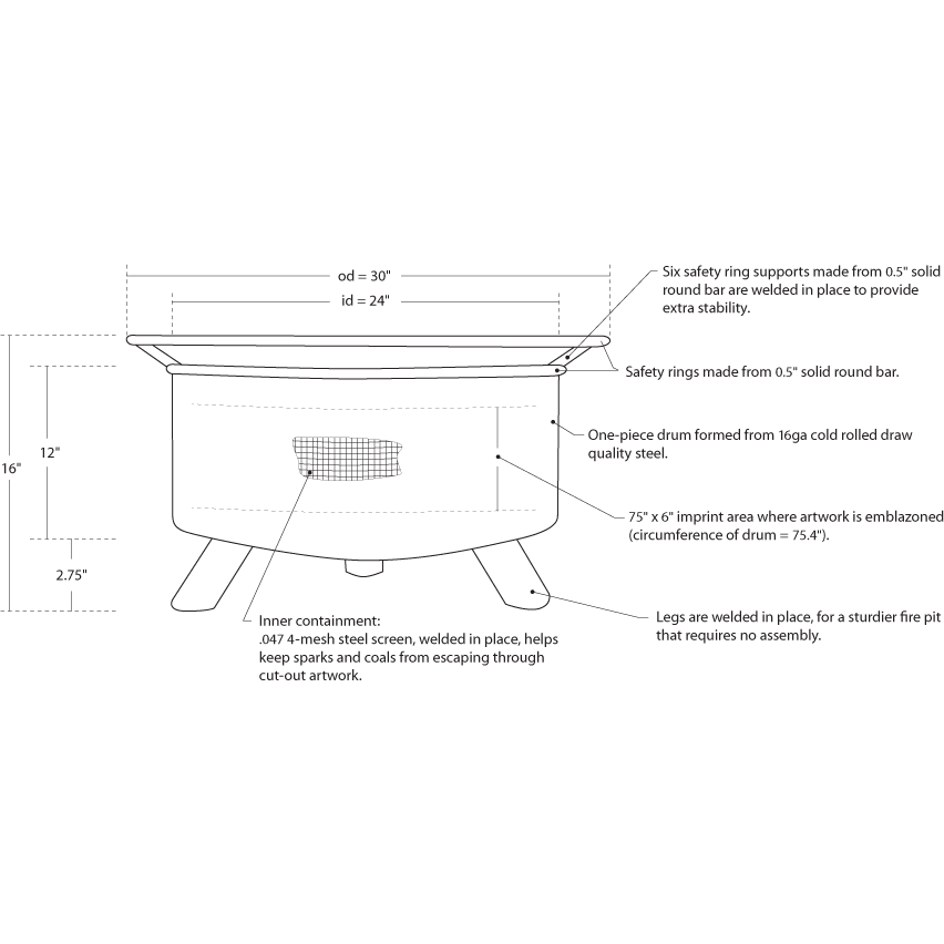 Patina Products Wild Ducks Fire Pit M931