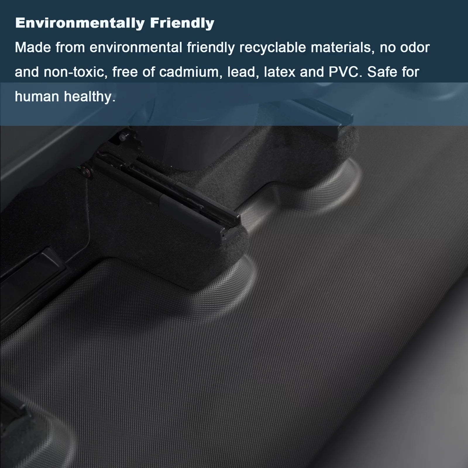 XPE Floor Mats for Tesla Model Y 2021-2023 All Weather 3D Waterproof 3-Piece Set Q531