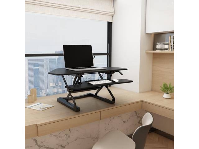 FlexiSpot Adjustable Corner Standing Desk Riser Black O57343