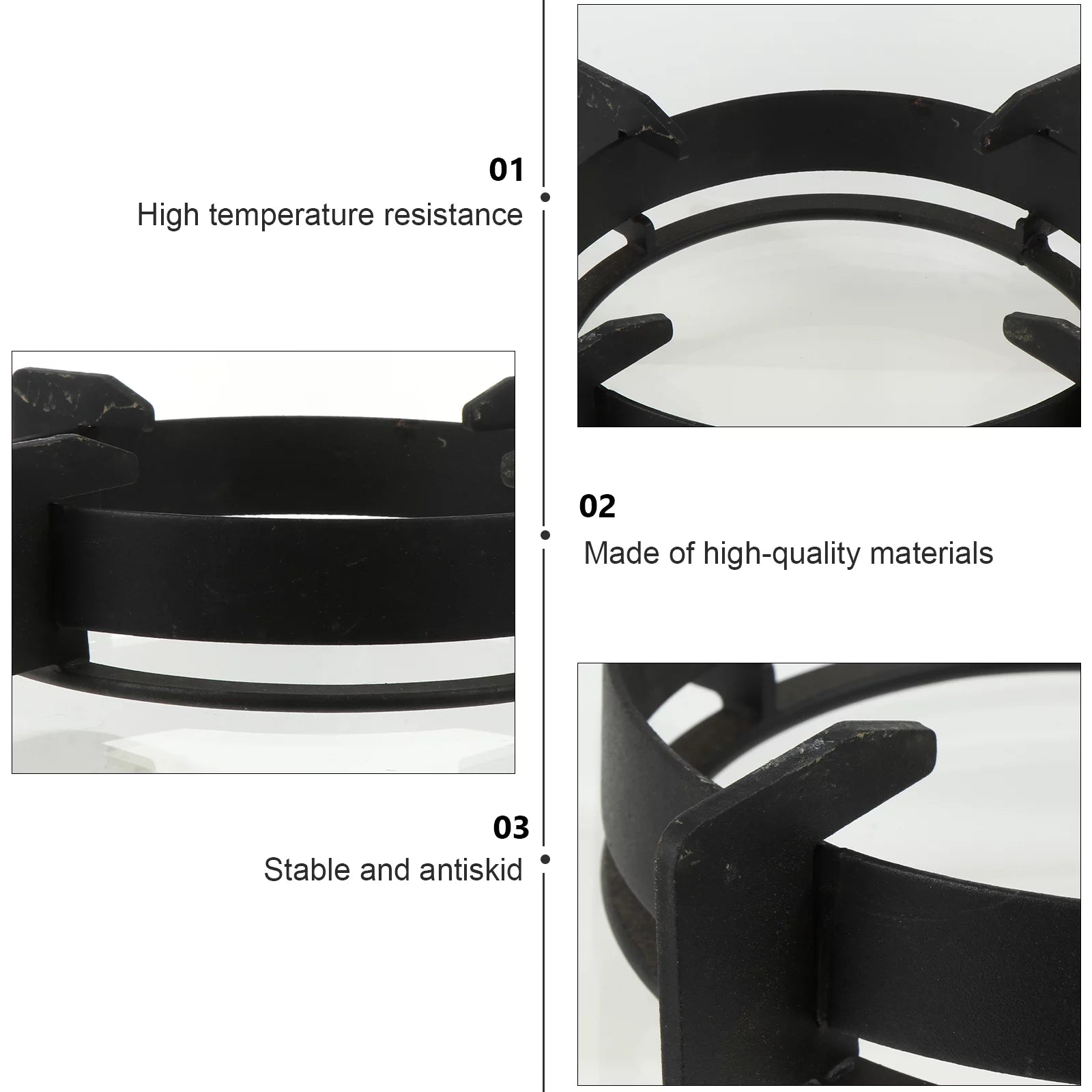 Etereauty Stove Gas Wok Rack Ring Burner Stand Kitchen Cooktop Support J239620
