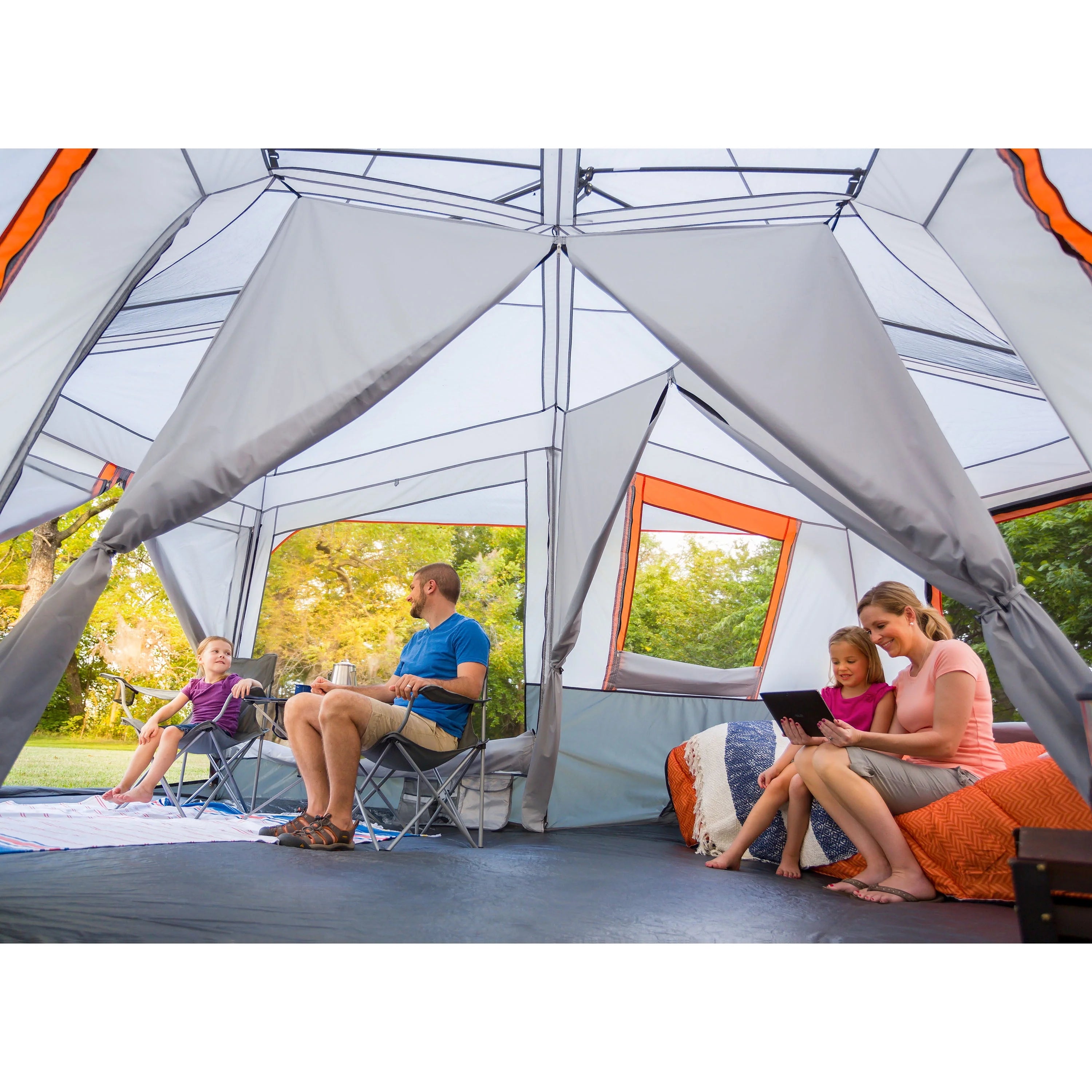 Ozark Trail 12-Person 3-Room Instant Cabin Tent with Screen Room J4095
