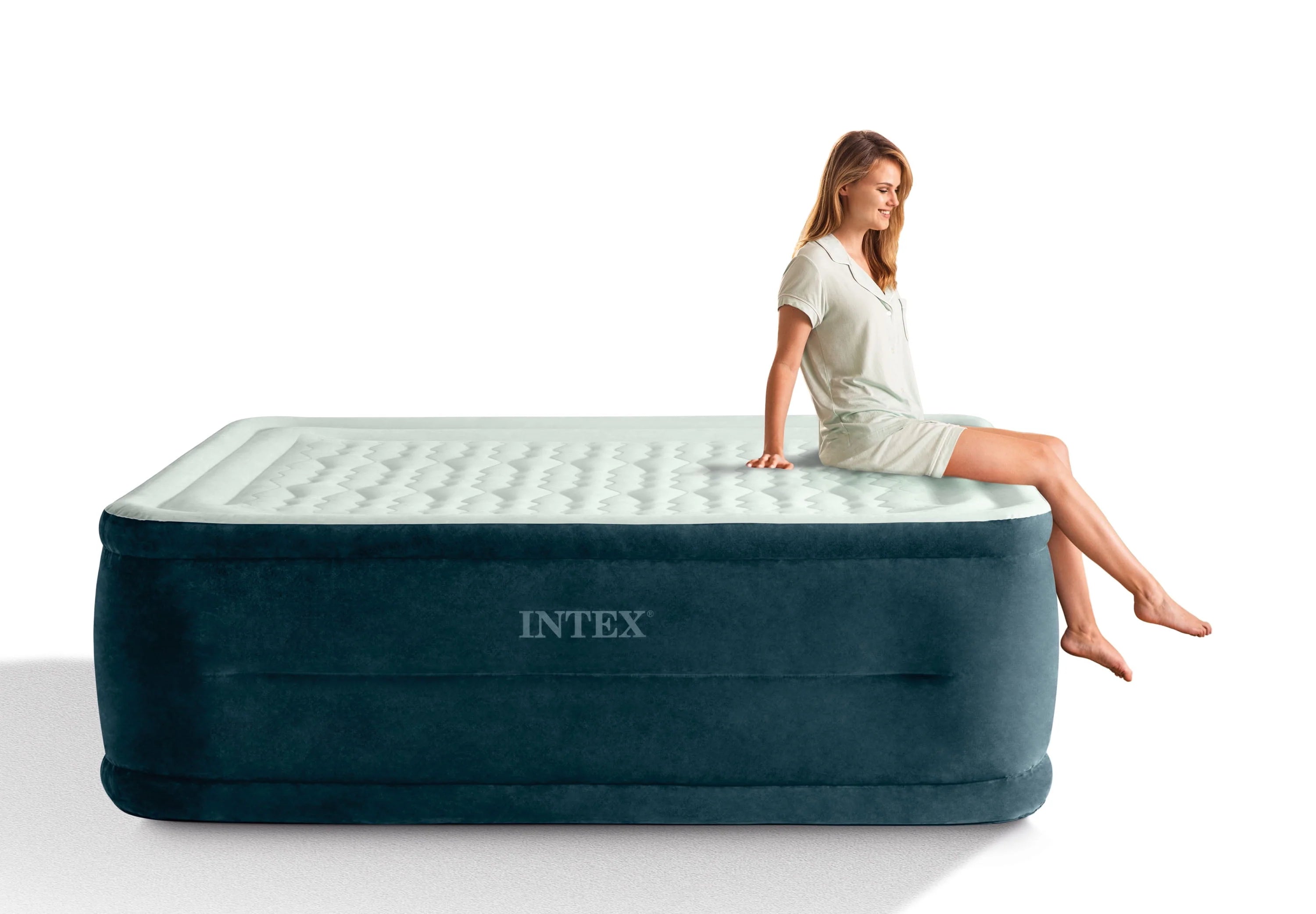 Intex Dream Lux Pillow Top Dura-Beam Airbed Mattress with Internal Pump, Full B359