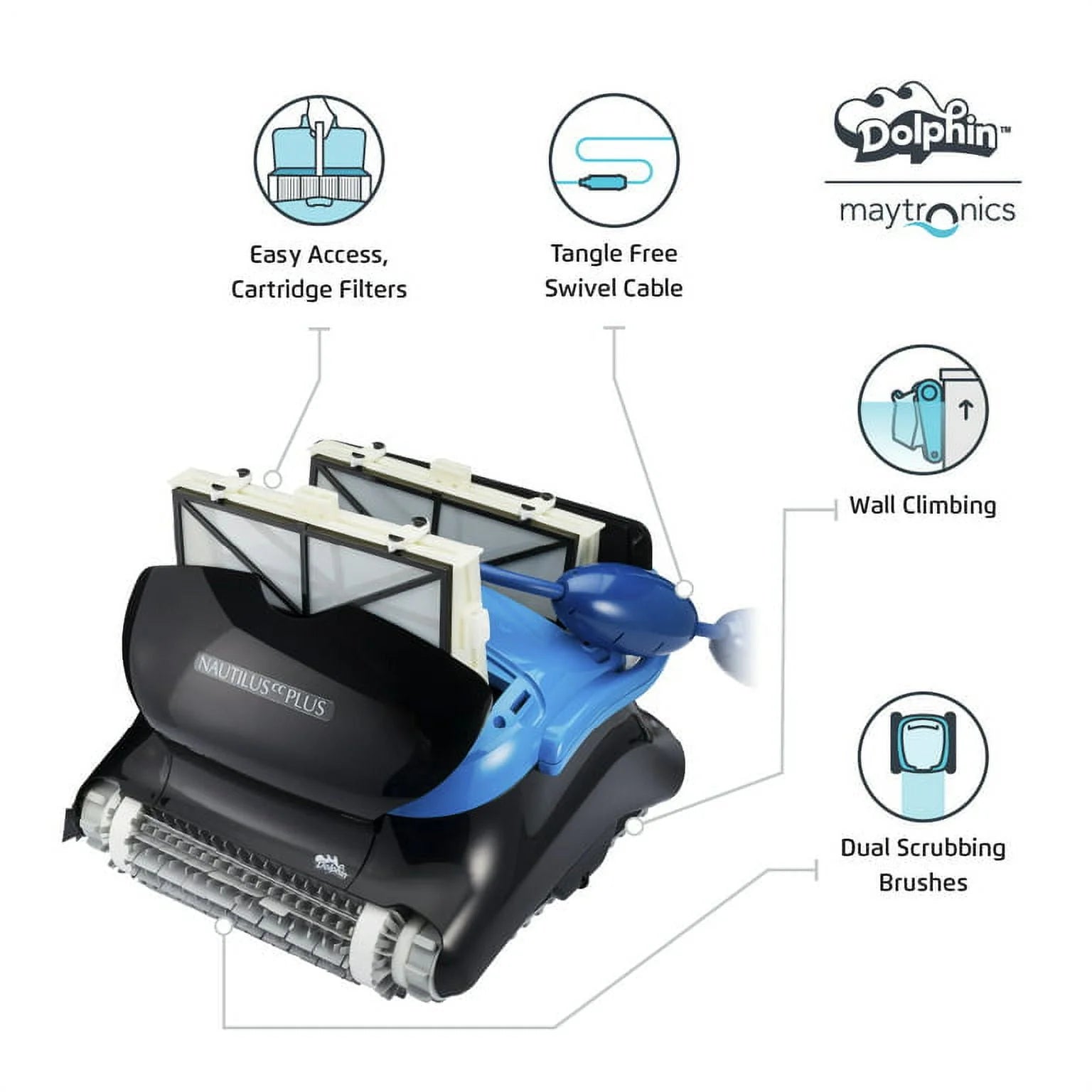 Dolphin Nautilus CC Plus Inground Robotic Pool Cleaner G661101