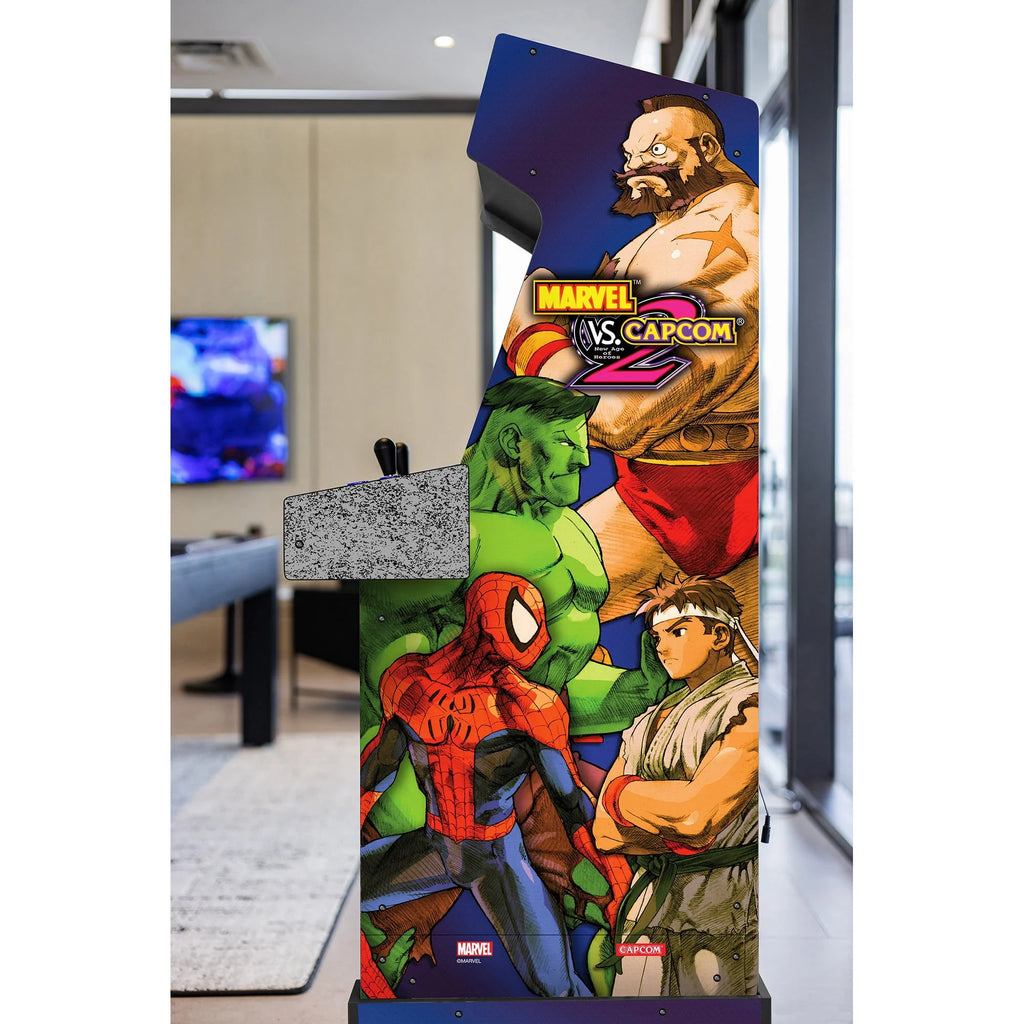 Arcade1up Marvel vs Capcom 2 Arcade with Lit Marquee and Riser F855