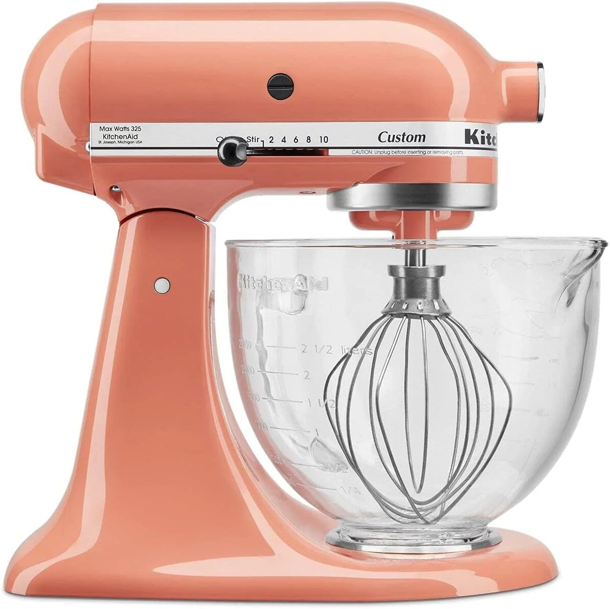 KitchenAid 5-Quart Tilt Head Stand Mixer with Glass Bowl, Bird of Paradise Pink R32392